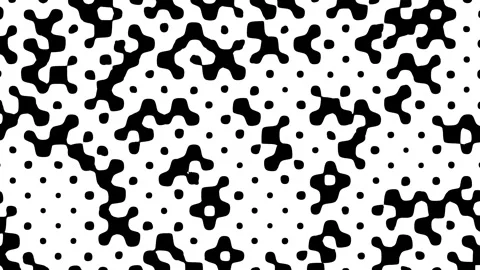 Dynamic black and white organic blob pattern animation background for design Stock Footage 334140168