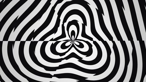 Dynamic black and white pattern with swirling lines and Stock Footage 339374159
