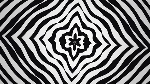 Dynamic black and white pattern with flowing lines and Stock Footage 339435954