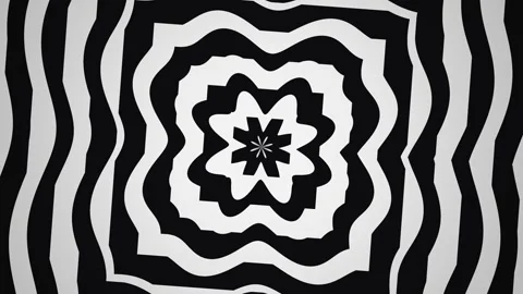 Dynamic black and white pattern with geometric shapes and Stock Footage 339515568
