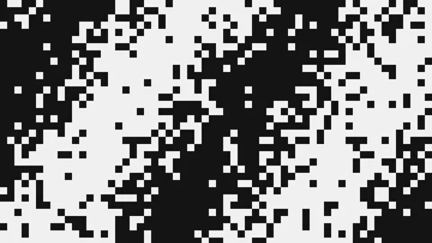 Dynamic black and white pixelated abstract background Vídeos de archivo 335881292