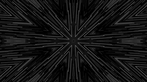 Dynamic black and white radial pattern creating a hypnotic, starburst effect Vídeo Stock 281134449