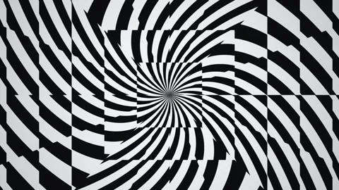 Dynamic black and white spiral pattern with sharp edges Stock Footage 339451805