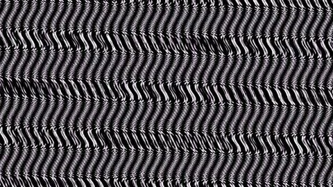 Dynamic black and white striped pattern with wavy lines Stock Illustration