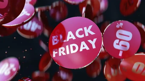 Dynamic Black Firday text jumping animation in 4K Video stock 162455089