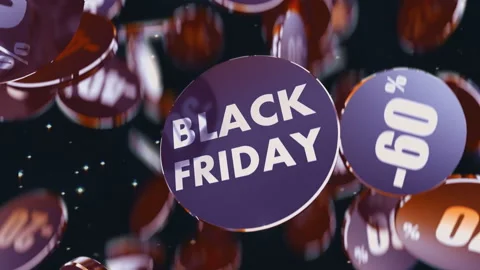 Dynamic Black Firday text jumping animation in 4K Stock Footage 162455100