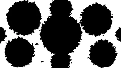 Dynamic black fluid ink splash and wipe transition animation. 4K Video stock 347216642