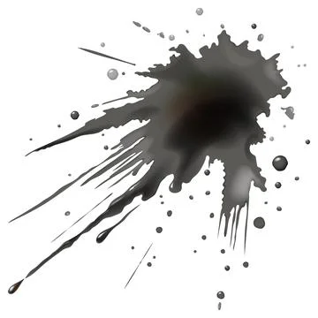 Dynamic Black Ink Splash Illustration Stock Illustration