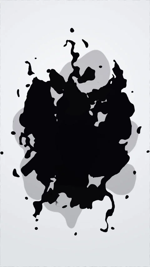 Dynamic black ink splash loop, flowing fluid animation, textured vector shape, Stock Footage 346737600