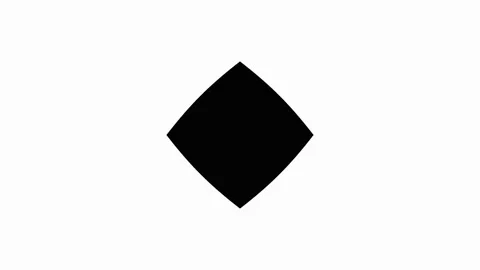 Dynamic Black Shape Morphing: Box to Circle Animation Stock Footage 291071540