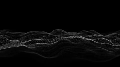 Dynamic black wave of particles. Abstract futuristic background. Stock Footage 310302480