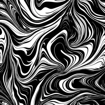 Dynamic Black Wave Seamless Texture Stock Illustration