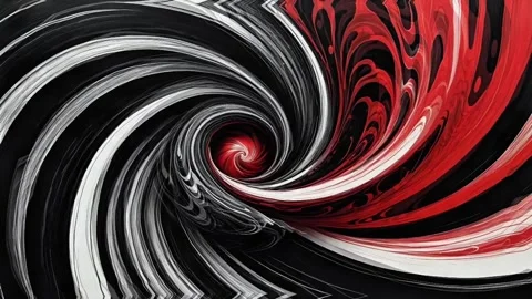 Dynamic black, white and red abstract swirl Stock-Footage 306308295