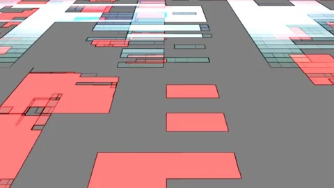 Dynamic Block Grid - Perspective Motion Rectangle Planar Motion Graphic Stock Footage 301161660