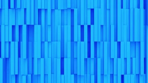 Dynamic Blue 3D Geometric Wall Animation with Moving Tiles, 4K Loop Vídeo Stock 307553858