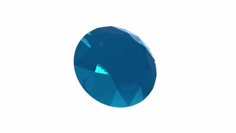 Dynamic blue 3D rendering of a geometric crystal shape in a void Stock Footage 286148189