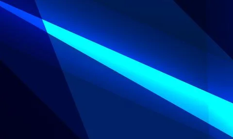 Dynamic blue abstract background with cyan line, angular geometric overlays and Stock Illustration