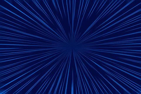 Dynamic blue abstract burst rays on a dark background creating energy effect Stock Photos