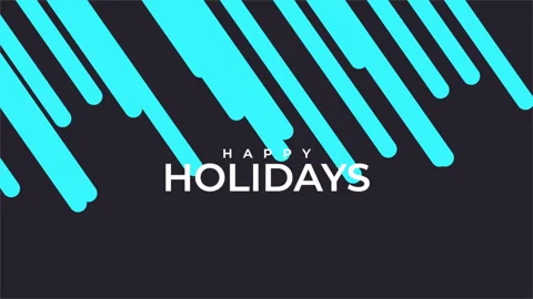 Dynamic blue and black abstract with diagonal lines and Happy Holidays message 動画素材 279653494