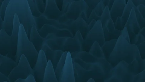 Dynamic blue and black background with upward wavy lines and overlapping circles Stock Footage 300774397