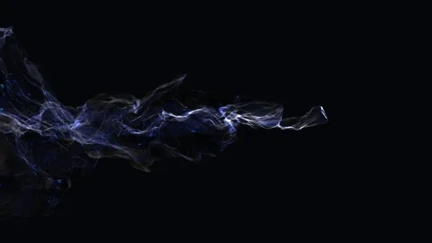 Dynamic blue and black swirling smoke on a dark background 動画素材 297614466