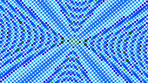 Dynamic Blue and Green Patterns with Circular and Rectangular Shapes Stock Footage 294141037