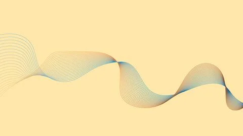 Dynamic Blue and Orange Abstract Wave Background for Digital Projects Stock Illustration