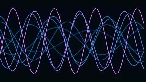 Dynamic blue and pink abstract wave pattern representing digital data conne.. Stock Footage 341056127