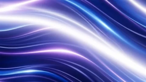 Dynamic blue and purple flowing light trails creating a modern abstract feel Stock Footage 321349398
