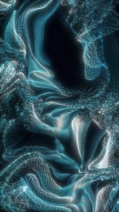 Dynamic blue and silver patterns intertwine Stock Footage 314433224