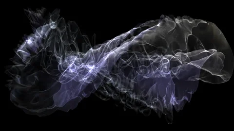 Dynamic blue and white 3d wave on black background Stockbeeldmateriaal 311608191