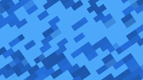 Dynamic blue and white geometric pattern with overlapping squares and rectangles Stock Footage 249416407