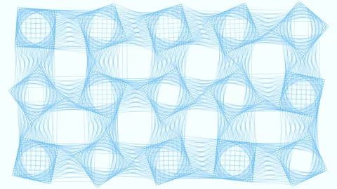 Dynamic blue and white wavy pattern - abstract art design 動画素材 281904078