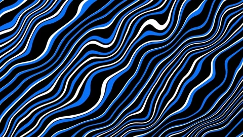 Dynamic blue and white wavy stripes flowing abstract motion graphics loop Stock-Footage 333031752