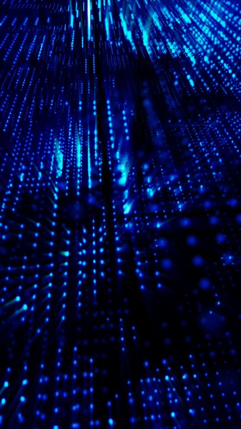 Dynamic blue animation with glowing particles enhances visual experiences. Stock Footage 315447803