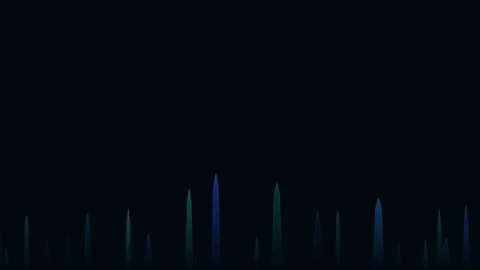 Dynamic blue audio spectrum analyzer equalizer technology data flow backgroun Stock Footage 333799697