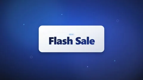 Dynamic blue background with white flash sale notification and abstract sha.. 動画素材 336365086