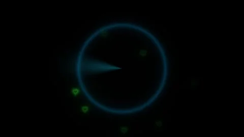 Dynamic blue circle motion on black background with 動画素材 338232598