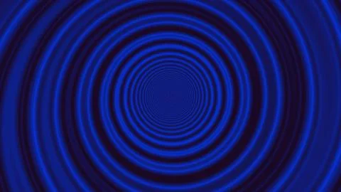 Dynamic Blue Circular Light Pattern with Radiating Concentric Circles Stock Illustration