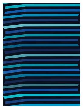 Dynamic blue distorted stripe pattern with abstract geometric line effects. Stockillustratie