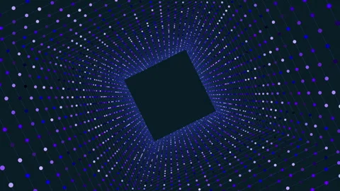 Dynamic blue dotted background with striking black square 動画素材 274179604