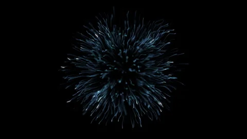 Dynamic Blue Energy Explosion Stockbeeldmateriaal 346303546