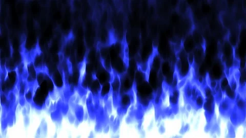Dynamic blue flames dance together, casting a captivating glow Stock Footage 305659892