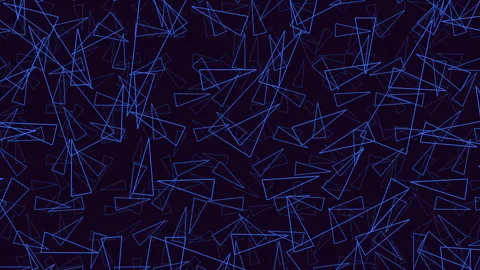 Dynamic blue geometric line pattern on dark background abstract technology Stock Footage 334138693