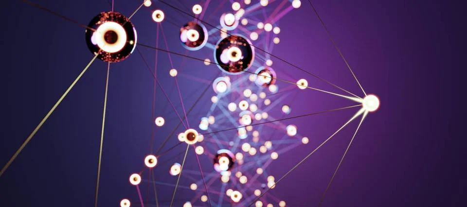 Dynamic Blue Geometric Network Dynamic Blue Geometric Network, Abstract Re... Stock Photos