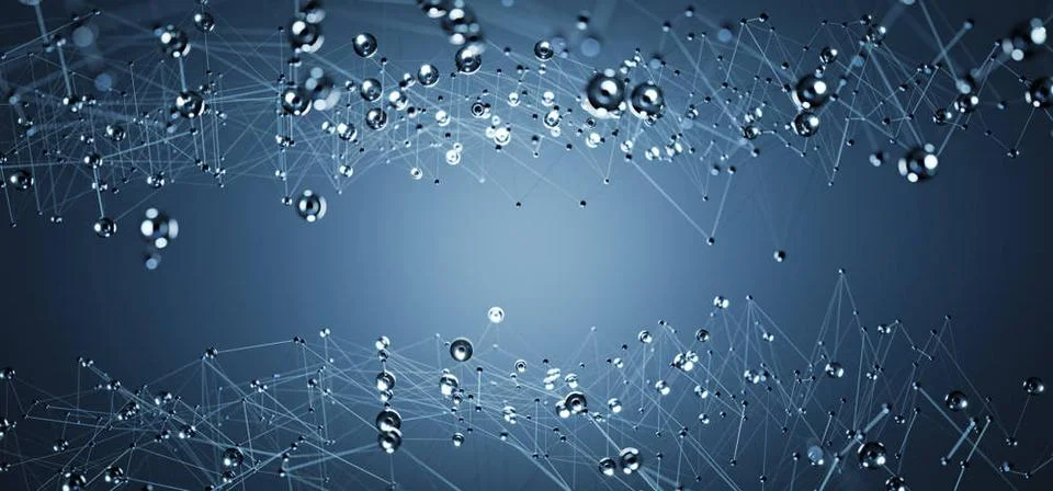 Dynamic Blue Geometric Network Dynamic Blue Geometric Network, Abstract Re... Stock Photos