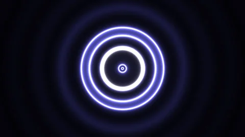 Dynamic Blue Glow Pulse Ring Animation for Abstract Visuals Stock Footage 291076988