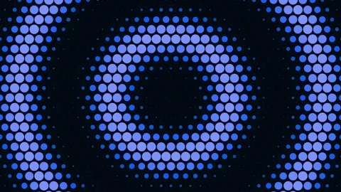 Dynamic blue halftone dot circle background pattern for modern motion graphic Stock Footage 336836388
