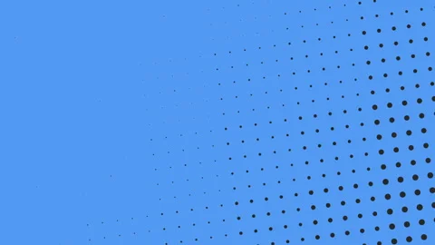 Dynamic blue halftone dot pattern abstract background animation for modern Vidéo 334140221