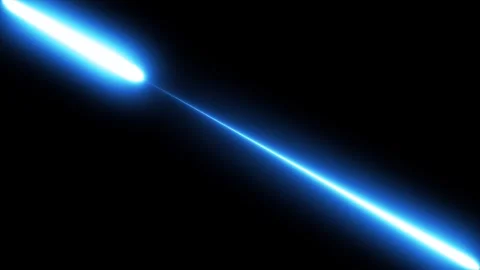 Dynamic blue laser beams create abstract motion. Stockbeeldmateriaal 332090210